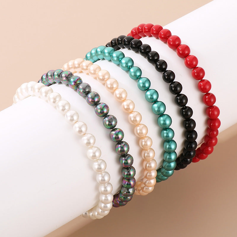 Stainless Steel Shell Pearl Bead Bracelet